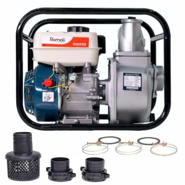 Imagem de Motobomba Gasolina 6,5HP Autoescorvante 3"x3" Remoli RSP33 Vazão máx 60 m³/h