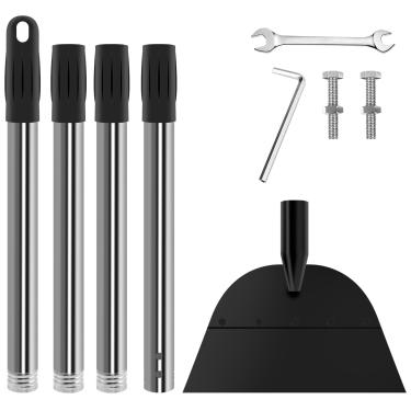 Imagem de Pá de neve para garagem de carro, pá de limpeza de jardim, pás de neve atualizadas, pá plana de aço resistente com alça ajustável para jardim, acampamento, brinquedo de boneco de neve e emergência