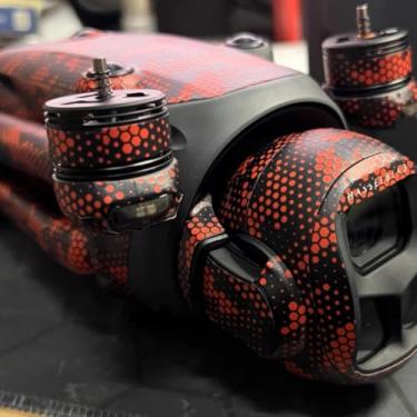 Imagem de Película antiarranhões Mavic 4 Pro Decalque Skins para DJI Mavic 4 Pro Premium Adesivo Capa Protetora Filme Fotográfico Equipamento de Vídeo Acessórios Decalques (Vermelho Mamba)