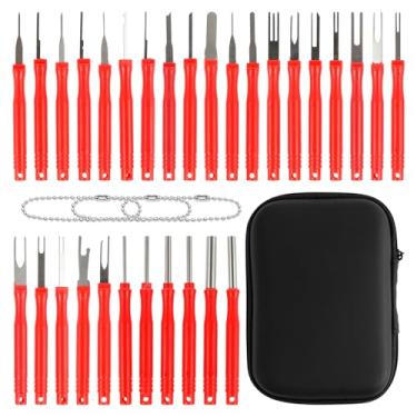 Imagem de Kit de ferramentas de remoção de terminal, kit de liberação de terminal elétrico, kit de ferramentas de remoção de pinos à prova d'água, conector de fio sólido, ferramenta de liberação de pinos, kit