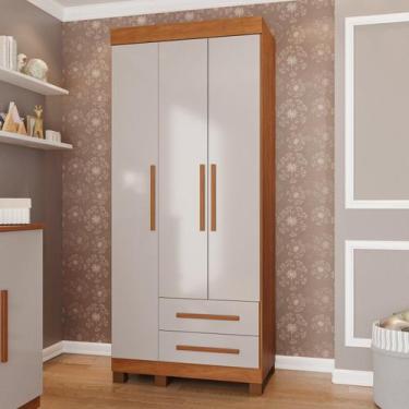 Imagem de Guarda-roupa Infantil 3 Portas 2 Gavetas Aurora Espresso Móveis