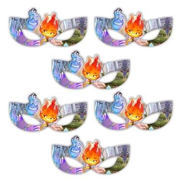 Imagem de Seyal Elemetal Eye Mask Decorations for Birthday Party – Themed Fire Water Earth Air Masks for Boys and Girls, Costume Props, Party Favors, Photo Booth Supplies, and Table Decorations