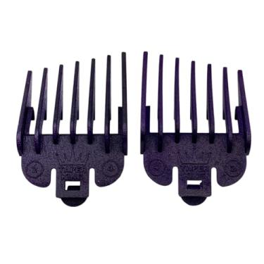 Imagem de Taper King Conjunto de protetor de pente guia de aparador de cabelo - afunilamento à prova de tolos e desbota em casa! Ametista - #2 a #4 - Compatível com cortadores Wahl/Conair!