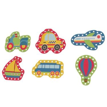 Imagem de Xalingo Brinquedo Infantil Alinhavos Madeira 6 Figuras