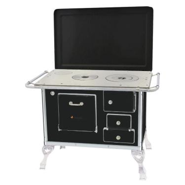 Imagem de Fogão a Lenha Tradicional Venâncio 01 com Tampa Preto 1etpr