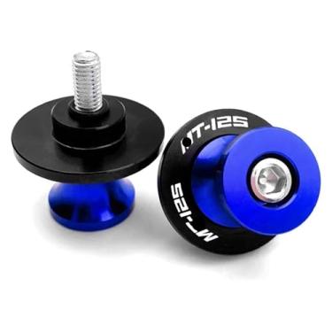 Imagem de BYYINGSUS Carretéis de braço oscilante 6M acessórios de motocicleta parafusos de suporte CNC compatíveis com Y&AMAHA MT125 YZF-R125 MT-125 YZFR125 R125 2014-2023 (azul Mt125)