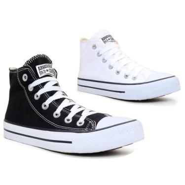 Imagem de Kit 2 pares Kalum Botinha All Authentic Star Cano Alto, 35, Unissex