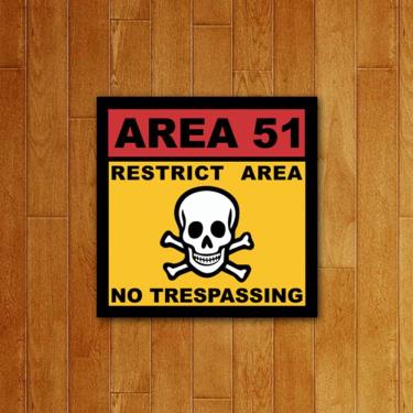 Imagem de Placa Decorativa Aliens - Area 51 Alienigenas