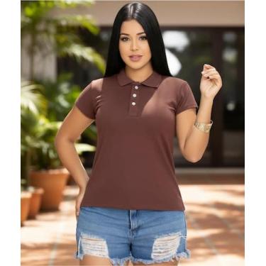 Imagem de Camisa Gola Polo Feminina Ótimo Acabamento Tecido Premium - MULTI MARC