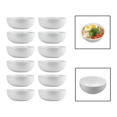 Imagem de Kit 12 Tigelas Bowl 1150Ml Melamina Cumbuca Sopa Salada
