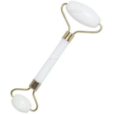 Imagem de Rolo Pedra de Jade Placa Gua Sha Massagem Facial Anti Ruga(Branco so Rolo)