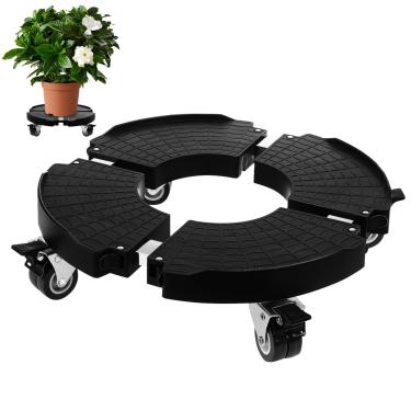 Imagem de ULTECHNOVO Planta Com Rodas Suporte De Planta Rolante Ajustável Para Planta Interna Externa De 8 A 22 Polegadas Carrinho De Planta Com Rodas Capacidade Resistente De 500 Libras