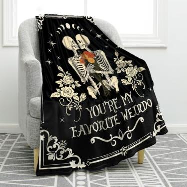 Imagem de Jekeno Cobertor de caveira para mulheres e homens, cobertores de caveira rosa, presentes de aniversário para namorado, namorada, esposa, marido, casal, presentes de aniversário de casamento dos