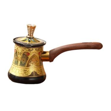 Imagem de YWJLQH Cafeteira Portátil, Antiaderente E Fácil de Limpar, Bule para Chá, Pote para Derreter Chocolate, Cafeteira de aço Inoxidável para Restaurantes, 550ml