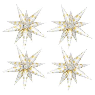 Imagem de 4 balões de estrela explosiva de alce