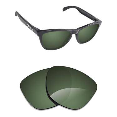 Imagem de Alphax Lentes de reposição polarizadas Elite cinza verde para óculos de sol Oakley Frogskins OO9013