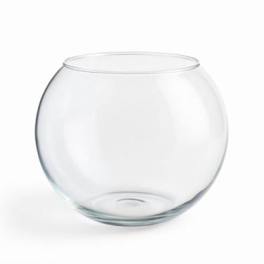 Imagem de Aquário redondo de vidro transparente de 3 litros Tanque decorativo de vidro para interiores