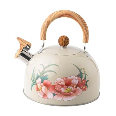 Imagem de Ｂｅｓｇａ Chaleira apitadora de 3 litros para utensílios de cozinha à prova de ferrugem e indução a gás, chaleira de água