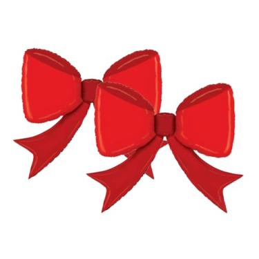 Imagem de Conjunto de 2 balões de festa com laço vermelho de 104 cm