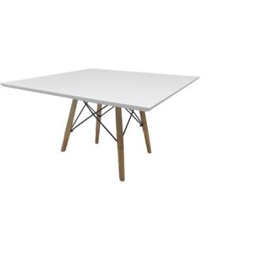 Imagem de Mesa Quadrada Infantil 80cm Branco Eiffel Charles Eames - jthome