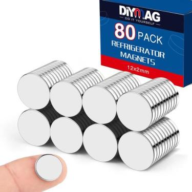 Imagem de Imãs de geladeira DIYMAG 80 PCS Neodímio para artesanato, quadro branc