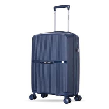 Imagem de Mala de Bordo Santino Nevada 20” – Rígida em Polipropileno, Leve, Cadeado com Senha, Rodas 360° Silenciosas, Alta Resistência, Aprovada para Cabine