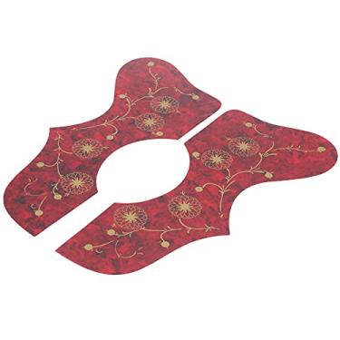 Imagem de Domary Protetor de Guitarra Picaretas Anti-riscos Placa de Proteção de Plástico Rígido para Instrumento de Cordas (Vermelho)