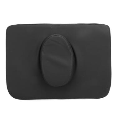 Imagem de Mesa de massagem rosto almofada universal couro do plutônio quadrado massagem rosto travesseiro encosto de cabeça para massagem spa cama preto