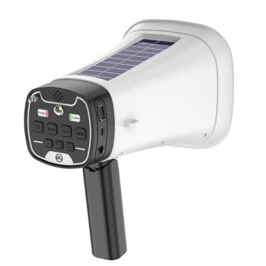 Imagem de Amplificador de voz solar alto-falante Bluetooth sem fio | iluminação de lanterna | portátil | cartão TF | rádio FM | gravação | som de aviso multifuncional (preto)
