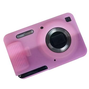 Imagem de Easy Hood Capa de câmera para Kodak PIXPRO FZ55, capa de silicone macio antiarranhões Slim Fit FZ55 DSLR Capa protetora para viagem, pele corporal, rosa