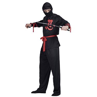 Imagem de EraSpooky Fantasia masculina de Halloween Ninja, Preto, Medium