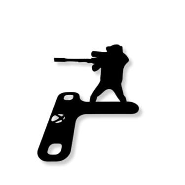 Imagem de 03 Suporte Para Controle De Video Game Acrílico Atirador (Mod 2 Preto)