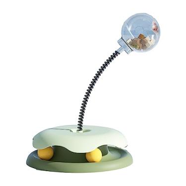Imagem de Generic Brinquedo do Distribuidor do Deleite Gato, Reduz o Brinquedo Interativo Alimentador Gato Design da Mola Comportamento Destrutivo para o Treinamento (Verde)