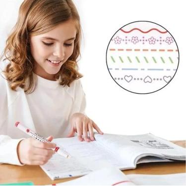 Imagem de 6 Canetinhas Marca Texto Desenho Magico Roller Marker Pen - D Presente