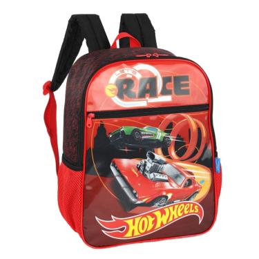 Imagem de Mochila Costas Escolar Infantil Menino Hot Wheels Vermelho