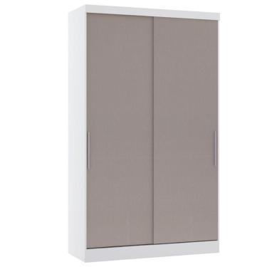 Imagem de Guarda Roupa Modulado 134,50cm 4 Portas E 4 Gavetas Alpes Luciane Móveis Branco Pf Com Grey Sky Pf