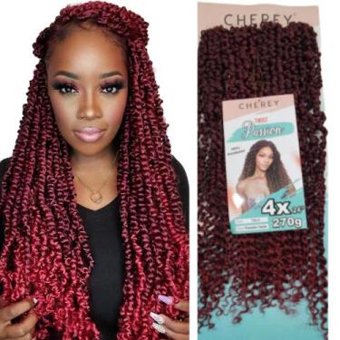 Imagem de Cabelo Trançado Cacheado Caracol Sintético Passion Twist - bbless, 1b/