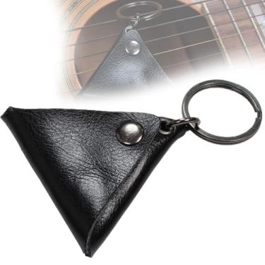 Imagem de Estojo Para Palheta De Guitarra Em Couro Pu,Bolsa Para Palhetas,AcessóRios Para Instrumentos De Cordas Ocidentais Para Guitarristas E MúSicos