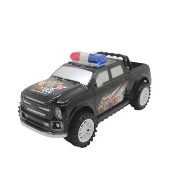 Imagem de Brinquedo Camioneta Carrinho De Policia Fricção Preto