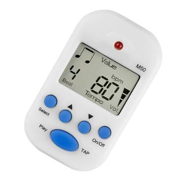 Imagem de LiebeWH Metrônomo Eletrônico Mini Profissional Com Canal Duplo para Guitarra Piano Violino Tempo de Batida Preciso (Branco)