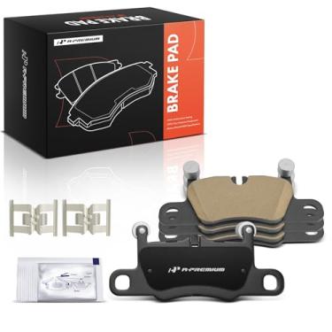 Imagem de A-Premium Conjunto de pastilhas de freio a disco de cerâmica traseiras compatível com modelos Porsche - 911 2017 2018 2019, 4 peças