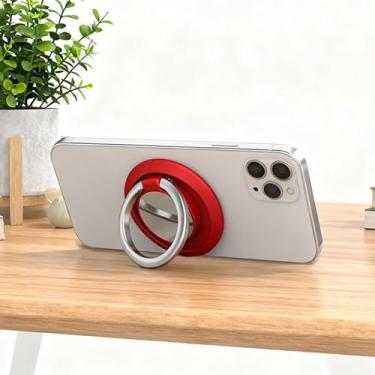 Imagem de Suporte de anel de telefone, anel de dedo de rotação flexível de 360° com magnético, suporte ajustável removível para celular iPhone 16-8 Pro Max Plus, smartphones, tablets e suporte magnético para