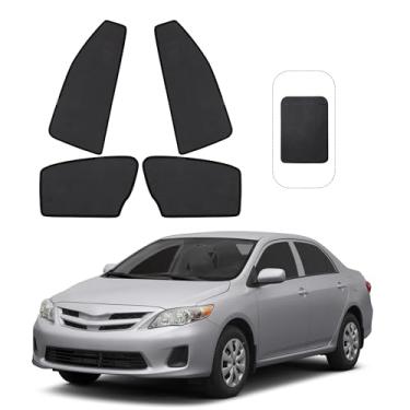 Imagem de Fannyc Persiana frontal meia janela dobrável ajuste personalizado para Toyota Corolla 2009-2013 Persianas de janela de carro para janela lateral, proteção UV, isolamento térmico para acampamento e