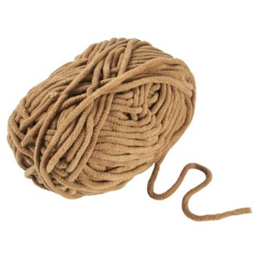 Imagem de 120 m/novelo 0,5 ~ 1 mm fio de crochê macio grosso para cachecol tecido bordado bolsa de suéter de costura, almofada fazendo artesanato de tricô à mão, camelo