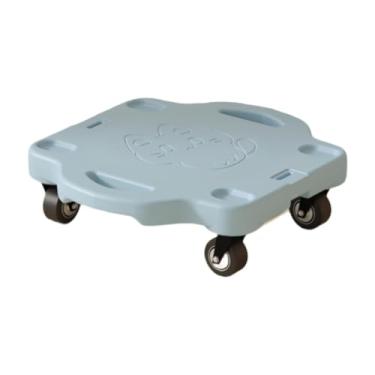 Imagem de harayaa Tábua de patinete com alças, tábua de chão para crianças, brinquedos sensoriais, patinetes sentados, tábuas de sentar, para academia, playground, casa, Azul, M