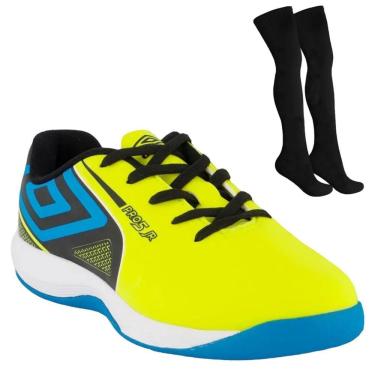 Imagem de Kit Chuteira Futsal Umbro Pro 5 Jr + Par De Meião