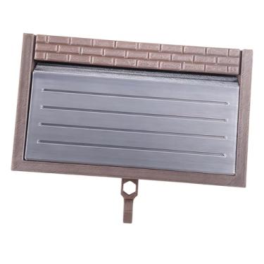 Imagem de Ｂｅｓｇａ Porta-chaves divertido para decoração de casa, abridor de portas, chaveiro impresso em 3D com design de parede de tijolos, ideal para cozinha, Café Prata