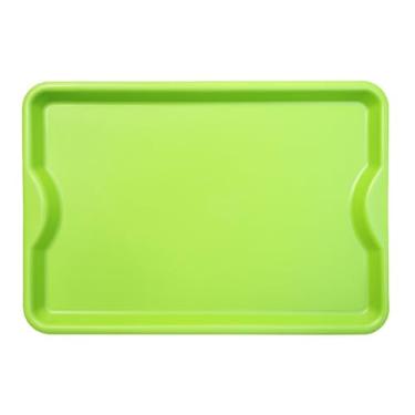 Imagem de Bandeja Plastica Self service grande 48x33cm buffet restaurante fast food lanches em Polipropileno(Verde Limão)