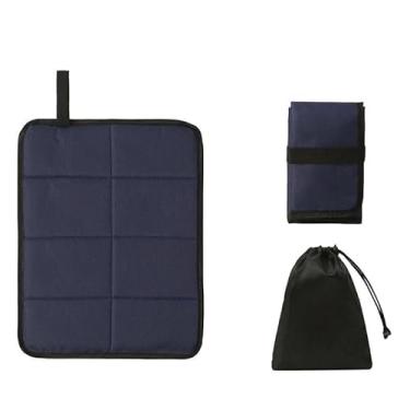 Imagem de KoovDem Mini tapete dobrável portátil leve à prova d'água, almofada de assento para atividades ao ar livre, adequado para estádios, acampamento, almofada de conforto de campo, azul marinho