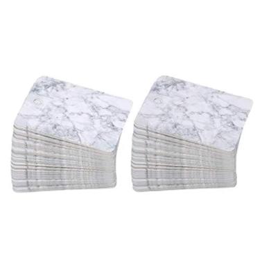 Imagem de Luzhengyang 200 peças/conjunto de cartões de embalagem com padrão de mármore para exibição de brincos, colares e pulseiras - cartões coloridos para embalagem de joias - perfeitos para proprietários de